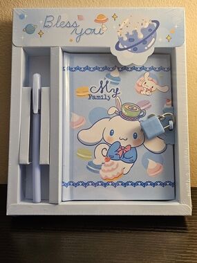 Cinnamonroll Lock Journal Set with Pen